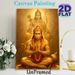 Hindu Deity Hanuman & Rama Themed Painting Poster, Warm-toned Devotional Art Poster, Serene Spiritual Depiction Ideal For Home Prayer Space_maomaolike.com