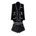 Women's Clothing tweed waist slimming foreign trade supply women's suit shorts suit in stock_maomaolike.com