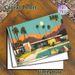 Mid-Century Modern Villa With Pool Painting Poster, Vibrant Retro Desert Landscape Poster, Calm Scenic Decor Ideal For Living Room, Bedroom And Lounge_maomaolike.com