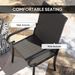 Set Of 2 Outdoor Wicker Dining Chairs With Armrest, Steel Frame, High Back And Deep Seating, Brown_maomaolike.com
