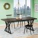 Wood Dining Table, Farmhouse 70.8" Kitchen Table For 6 People_maomaolike.com