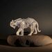 Brass Saber-Toothed Small Copperware Paperweight Desk Ornament Antique Bronze Tea Pet Solid Tiger Handheld Piece Decoration_maomaolike.com