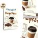 Coffee Themed Painting Poster, Warm Hand-drawn Coffee Cup & Beans With City Sketch Poster, Cozy Coffee-inspired Decor For Café, Kitchen And Office_maomaolike.com