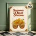 Samosa & Chaat Themed Painting Poster, Vibrant Vintage Indian Culinary Art Poster, Authentic Eye-catching Snack Design, Ideal For Restaurant, Kitchen_maomaolike.com