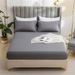 Brushed Flannel Bedding Set - Solid Color & Fitted Sheet Combo (3/4-Piece, Soft, Warm, Hypoallergenic For All Seasons)_maomaolike.com