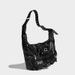 Sweet Cool Girl Fashion Versatile Single Shoulder Underarm Motorcycle Bag Heavy Rivet Multi-Pocket Design Large Capacity Handbag_maomaolike.com
