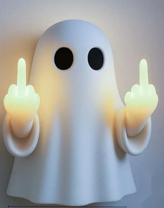 Cross-Border New Middle Finger Cute Halloween Ghost Hands Thumbs Up Night Light_maomaolike.com