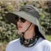 Hot Sale Outdoor Sports Jungle Hiking Fishing Wide Brim Bucket Hat With Neck Cover Quick Dry Men Fishermen Sun Protected Cap_maomaolike.com