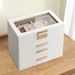 New Ins-style Transparent High Aesthetic Drawer-style Earring And Ring Storage Box, PU Jewelry Box,gift For Mother And Girlfriend_maomaolike.com
