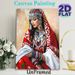 Ethnic Traditional Lady Painting Poster, Vibrant Textured Oil Painting Style Poster, Cultural Artistic Piece With Elaborate Traditional Jewelry_maomaolike.com