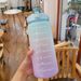 2l/900ml Water Liter Stay Hydrated Motivated Leakproof Plastic Sport Bottle Reminder Times Sports Outdoor Fitness Office_maomaolike.com