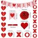Festive & Party Supplies Valentine's Day Wedding Proposal Background Decoration Pull Flag Pull Flower Spiral Hanging Ornaments Set BE MINE Love Banner_maomaolike.com