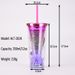2024 new double layer plastic cup creative gradient mermaid tail straw cup value electroplating color sequin water cup_maomaolike.com