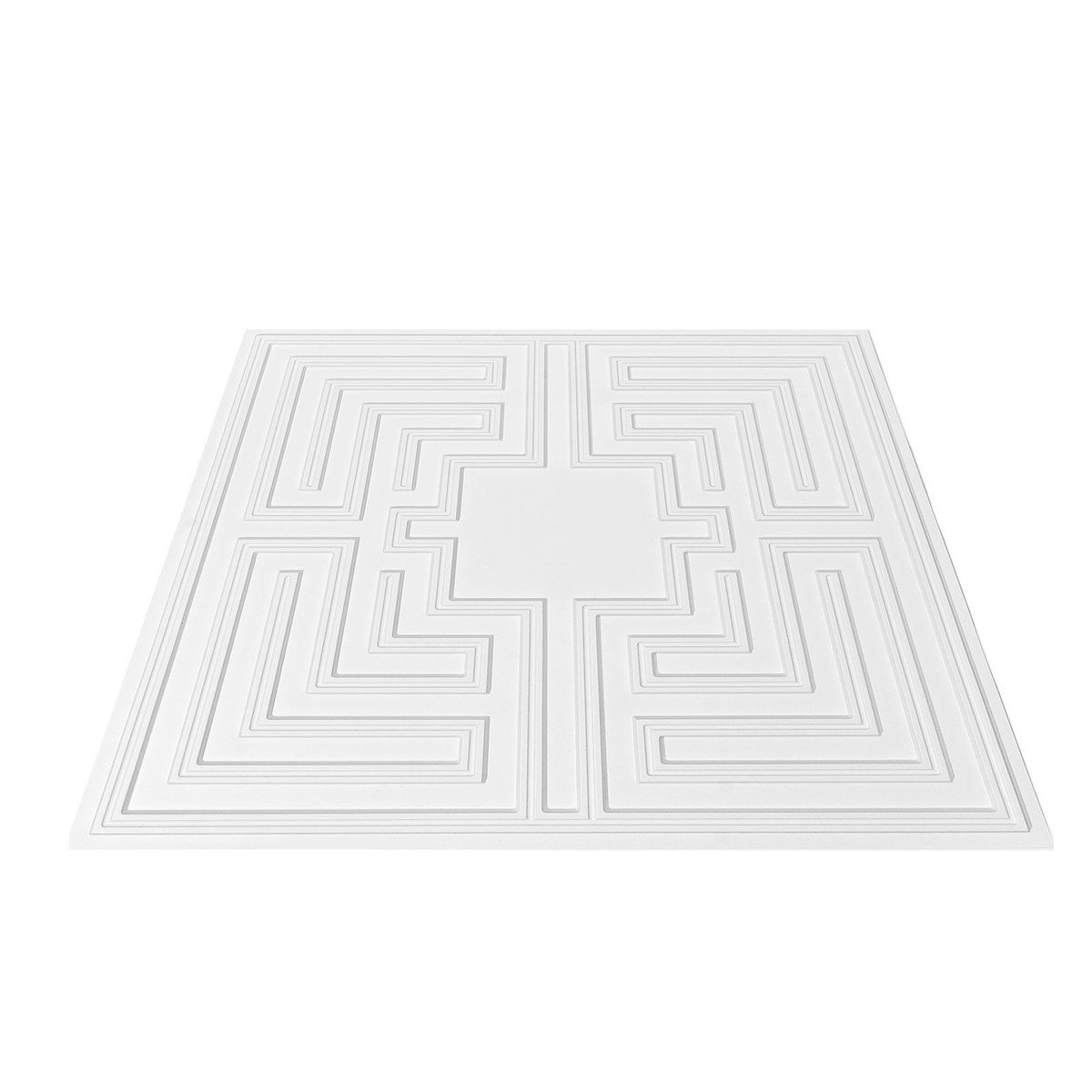 VEVOR Ceiling Tiles 12-Pack 24 X 24 In PVC Easy Installation White Echo Pattern_maomaolike.com