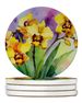 Orchids In Watercolor Large Sandstone Coasters Pack Of 4 Absorbent Round Coasters Decor Gifts For Men Or Women, 4 In, Multicolor_maomaolike.com