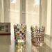 Colorful Color Matching Woven Texture Glass Scandinavian Style Home Decoration Creative Juice Whiskey Cup Wholesale_maomaolike.com