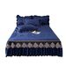 European Style Warm Velvet Quilted Lace Skirt Single Piece Winter Thickened Bed Cover Mattress Protector Non-Slip_maomaolike.com