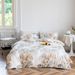 Home Furniture Retro Floral Brushed Print Quilt Set Three Piece_maomaolike.com
