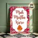 Indian Dessert Themed Painting Poster, Vibrant Traditional Indian Floral Pattern Poster, Cultural Festive Design With "Muh Meetha Karo" Script & Gulab_maomaolike.com