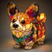 New Dog Series Resin Ornaments LED Night Light Art Animal Statue Creative Home Desktop Decoration_maomaolike.com