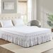 Black And White Plaid Single Piece Elastic Pleated Bed Apron Hotel Linen Bedside Skirt_maomaolike.com