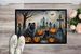 Keeshond Spooky Halloween Doormat Front Door Mat Indoor Outdoor Rugs For Entryway, Non Slip Washable Low Pile, 24H X 36W_maomaolike.com