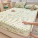 Pure Fitted Single Piece Full Cotton Thickened Quilted Children's Mattress Protector Non-Slip Dirt-Proof Sheet Bed Cover_maomaolike.com