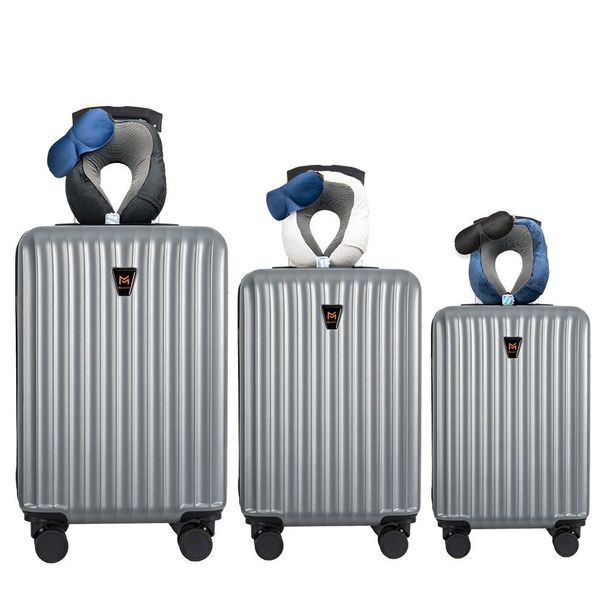 3pcs Luggage Set – Lightweight Hard Shell Suitcase Set With Double Spinner Wheels, Large Capacity, Includes 3pc U-Shaped Travel Pillow Set, Perfect For Business & Family Trips_maomaolike.com