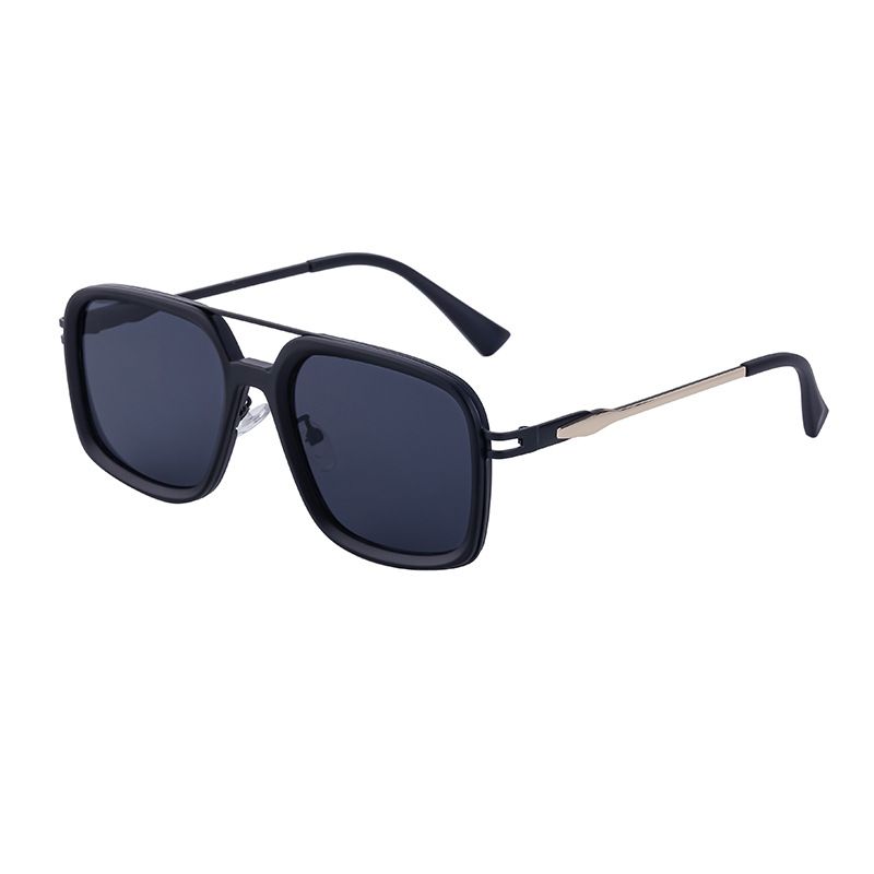 Retro square frame sunglasses male outdoor driving UV protective sunglasses male_maomaolike.com