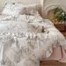 French Style Girly Fashion Romantic All-Cotton Double Layer Gauze Four-Piece Set With Ruched Lace Silky Smooth Naked Sleep Bed She_maomaolike.com