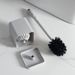 Household Plastic Long Handle No Drilling Wall-Mounted Floor-Standing With Base Toilet Brush Cleaning Set_maomaolike.com