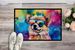 Pomeranian Hippie Dawg Doormat Front Door Mat Indoor Outdoor Rugs For Entryway, Non Slip Washable Low Pile, 24H X 36W_maomaolike.com