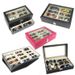 Unisex Simple leather lock glasses box Sunglasses box Sunglasses storage box Large capacity packaging box Gift box_maomaolike.com