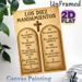 Spanish Ten Commandments Painting Poster, Vintage Parchment-style Poster With Crucifix, Inspirational Religious Decor Ideal For Home, Church, Prayer_maomaolike.com