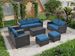 10 Piece PE Rattan Patio Furniture Set, Sectional Sofa Set, Outdoor Patio Furniture Set With Cushions & Tempered Glass Coffee Table_maomaolike.com