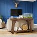 Console Table, Farmhouse 2-Tier Sofa Table Entryway Table With Storage Shelf_maomaolike.com