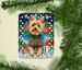 Yorkshire Terrier Yorkie Christmas Porcelain Ornament Christmas Tree Hanging Decorations For Home Christmas Holiday, Rectangle, Gift, Multicolor_maomaolike.com