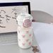Cute With Straw Portable Plastic Pop-Up Cover Cup Kawaii Water Leak-Proof Drinking Bottle BPA Free_maomaolike.com