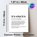 It Is What It Is Themed Painting Poster, Minimalist Typographic Text Poster, Witty Relatable Definition Design, Ideal For Home Office, Living Room_maomaolike.com
