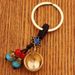 Fashion Pendant Baifu Small Cylinder Key Car Keychain Handmade Woven Blue Bead Hanging Rope Unisex_maomaolike.com