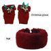 Christmas winter plush half finger wine red bow bell Christmas cute short gloves autumn and winter empty top hat_maomaolike.com