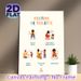Toilet Routine Painting Poster, Warm-toned Cartoon-style Illustrated Bathroom Steps Poster, Clear Step-by-step Guide To Learn Proper Bathroom Habits_maomaolike.com