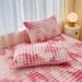 Class A Bubble Milk Velvet Printed Sheet Single Piece Thickened Rabbit Fur Coral Fleece Mattress Protector Bed Cover Three-Piece S_maomaolike.com