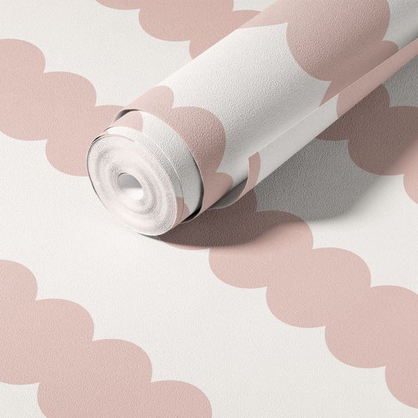 Sweet And Playful Scallop Stripe Simple Wallpaper For Children's Rooms, Self-adhesive Mural, A Popular Export Product_maomaolike.com