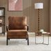 Mid-Century Modern Chair Upholstered Lounge Arm Chair With Iron Frame And Thicker Cushion For Living Room, Reading, Balcony,Brown_maomaolike.com
