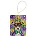 Jack Russell Terrier King Of Mardi Gras Porcelain Ornament Christmas Tree Hanging Decorations For Home Christmas Holiday, Rectangle, Gift, Multicolor_maomaolike.com