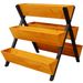 3 Tiers Wooden Vertical Raised Garden Bed With Legs,Brown Planter Raised Beds Kit For Flowers Herbs Vegetables_maomaolike.com