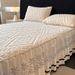 Thickened Warm Milk Velvet Coral Fleece Lace Edge Bed Skirt Cover Anti-Slip Protector For Winter_maomaolike.com