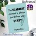Motivational Start Quote Painting Poster, Minimalist Light Blue Typographic With Pencil Graphic Poster, Inspiring Words To Encourage Action, Ideal For_maomaolike.com