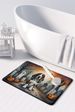 Basset Hound Spooky Halloween Memory Foam Kitchen Mat Machine Washable Anti-Fatigue Mat Cushion Comfort Bath Mat Or Kitchen Rug_maomaolike.com